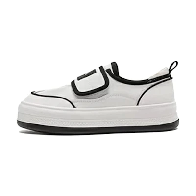 (W) Aokang Low-Top Velcro Sneakers 'Beige Black'