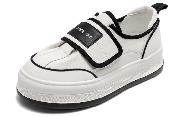 (W) Aokang Low-Top Velcro Sneakers 'Beige Black' 圖 2