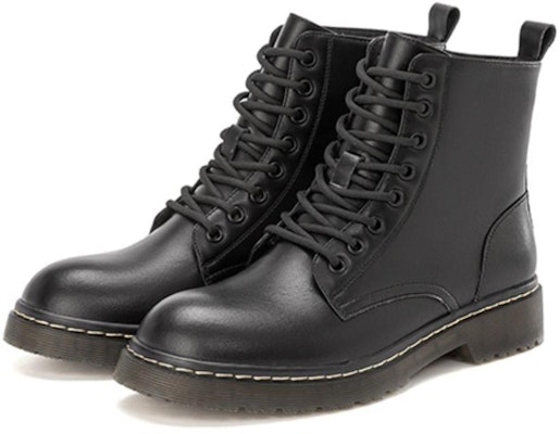 奧康AOKANG 休閒圓頭鞋帶 中筒 馬丁靴 女款 黑色 Lookbook 奧康AOKANG 休閒圓頭鞋帶 中筒 馬丁靴 女款 黑色