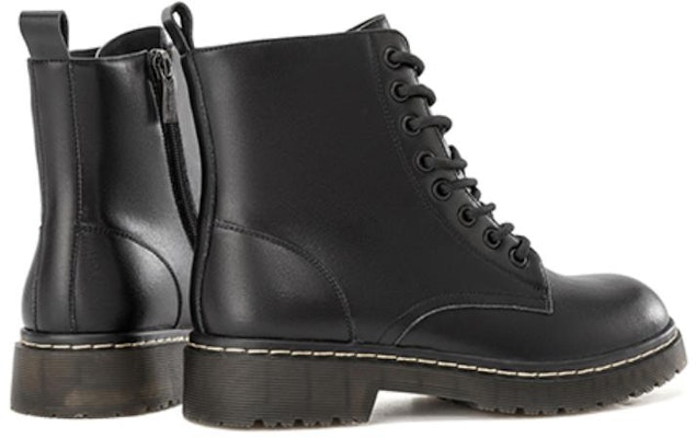 奧康AOKANG 休閒圓頭鞋帶 中筒 馬丁靴 女款 黑色 Shop 奧康AOKANG 休閒圓頭鞋帶 中筒 馬丁靴 女款 黑色