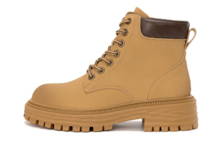 (W) Aokang Martin Boots 'Casual Yellow Mid-Top'