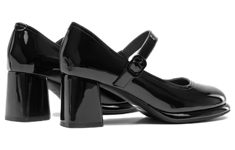 Order (W) Aokang Mary Jane 'Tacón Grueso Negro de Moda Elegante' 1234211089