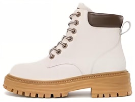 (Women) Aokang Mid-Calf Martin Boots 'Fashion Strap Beige' 1224913008 (Women) Aokang Mid-Calf Martin Boots 'Fashion Strap Beige' 1224913008