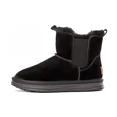 (W) Aokang Mid-Calf Snow Boots 'CMFT Plus Velvet Black'
