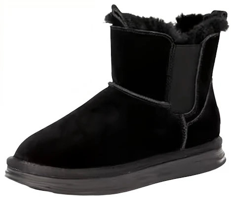 (Women) Aokang Mid-Calf Snow Boots 'Comfort Plus Velvet Black' 1224021027 Order (Women) Aokang Mid-Calf Snow Boots 'Comfort Plus Velvet Black' 1224021027