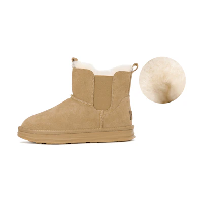 (W) Aokang Mid-Calf Snow Boots 'Warm Camel Suede'