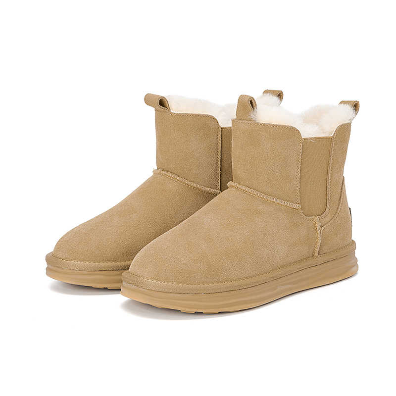 Order (Women) Aokang Mid-Calf Snow Boots 'Warm Camel Suede' 1224021029