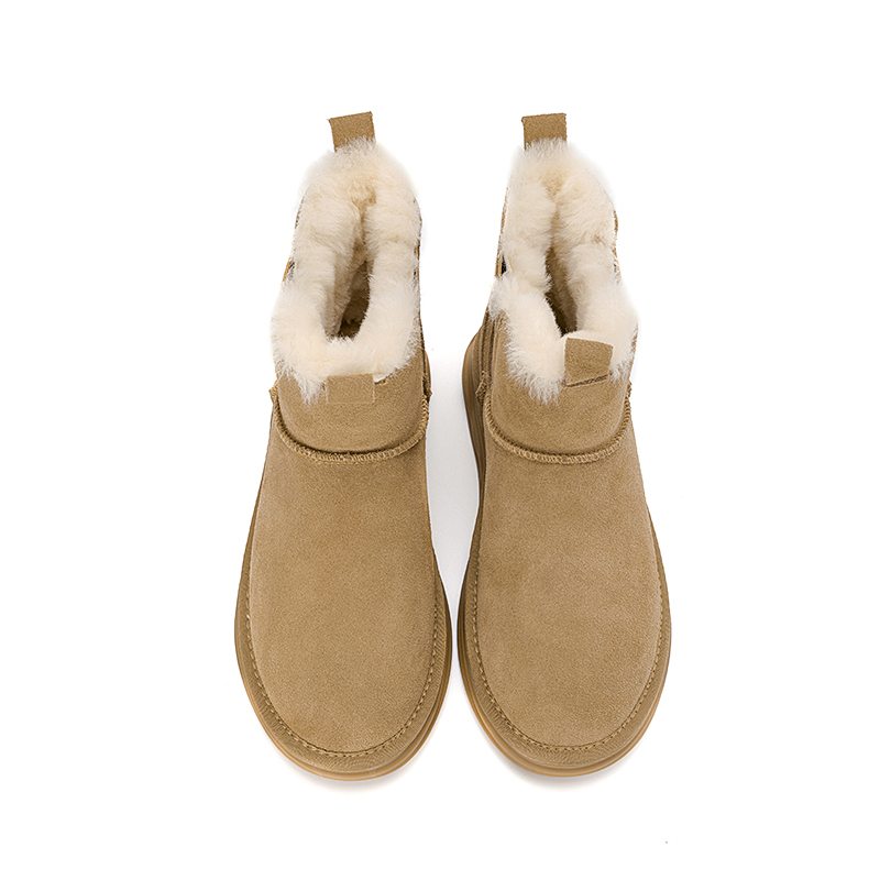 Shop (Women) Aokang Mid-Calf Snow Boots 'Warm Camel Suede' 1224021029