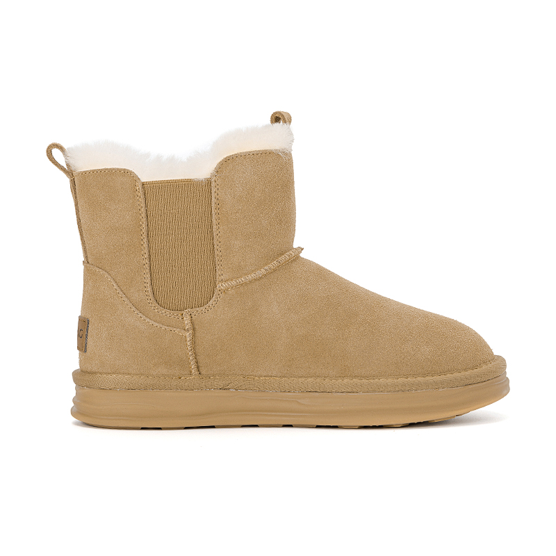 Details for (Women) Aokang Mid-Calf Snow Boots 'Warm Camel Suede' 1224021029