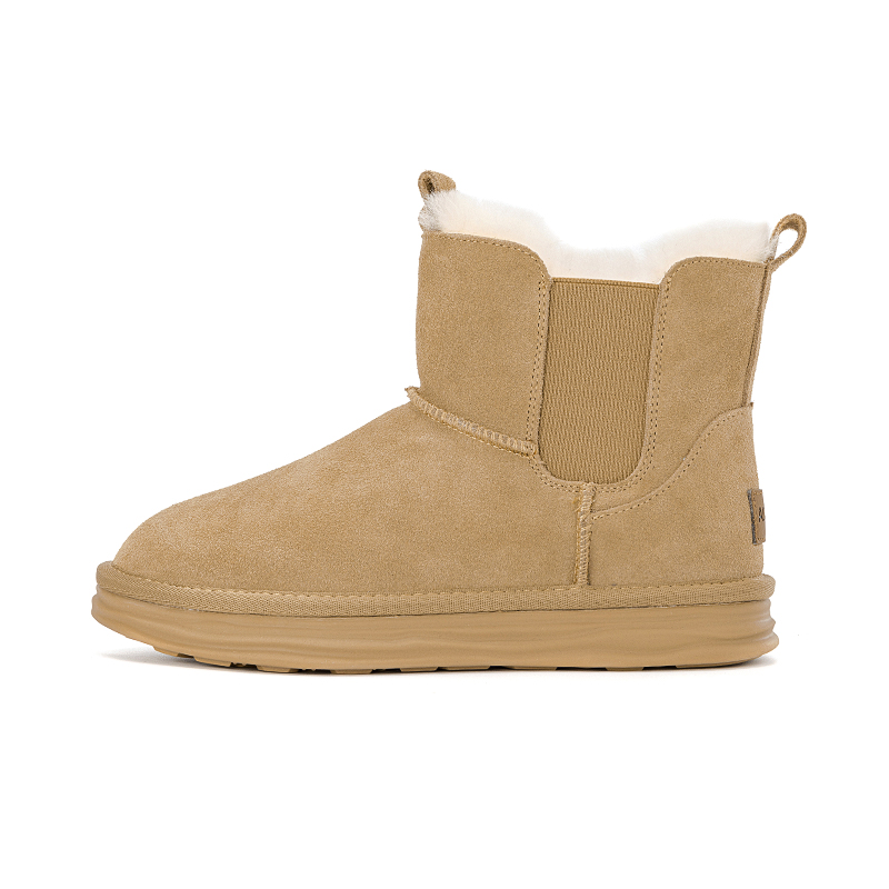 Sizing (Women) Aokang Mid-Calf Snow Boots 'Warm Camel Suede' 1224021029