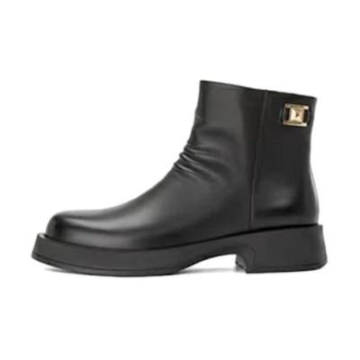 (W) Aokang Mid-Cut Chelsea Boot 'Casual Black Business'