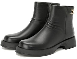 奧康AOKANG 頭層牛皮 休閒百搭商務 中筒 切爾西靴 女款 黑色 Order 奧康AOKANG 頭層牛皮 休閒百搭商務 中筒 切爾西靴 女款 黑色