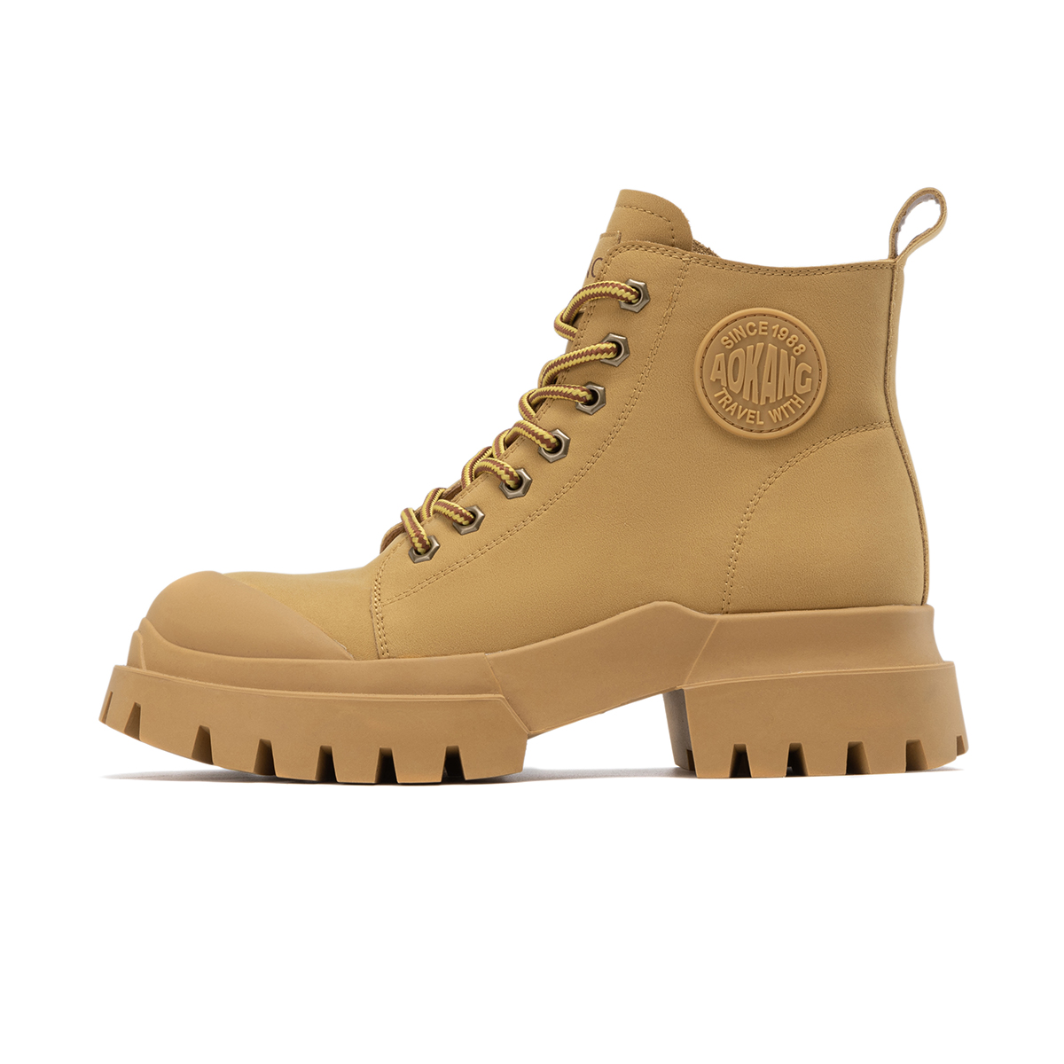 (Women) Aokang Mid-Cut Retro Martin Boots 'Thick Sole Versatile' 1234913016