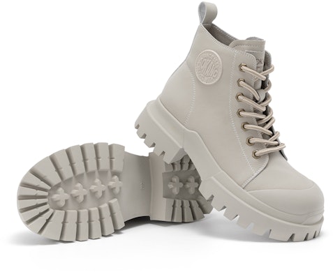 奧康AOKANG 皮革 復古厚底百搭 中筒 馬丁靴 5cm 女款 7