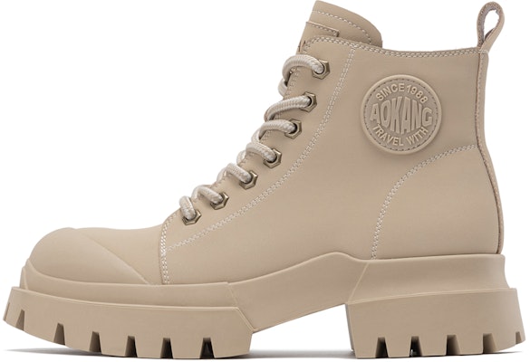 奧康AOKANG 皮革 復古厚底百搭 中筒 馬丁靴 5cm 女款 Details for 奧康AOKANG 皮革 復古厚底百搭 中筒 馬丁靴 5cm 女款