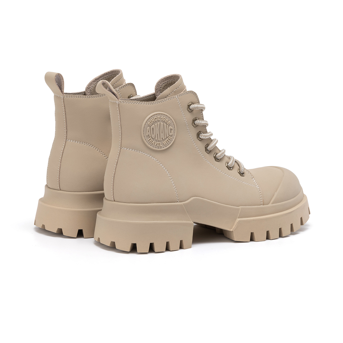 (W) Aokang Mid-Cut Retro Martin Boots 'Thick Sole Versatile' 圖 8