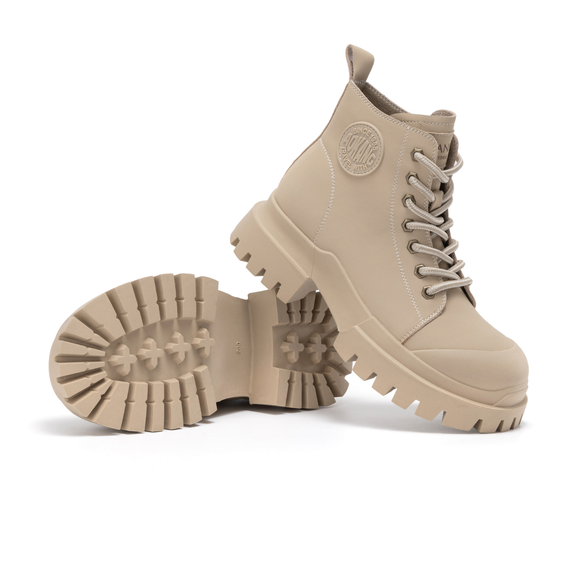 (W) Aokang Mid-Cut Retro Martin Boots 'Thick Sole Versatile' 圖 10