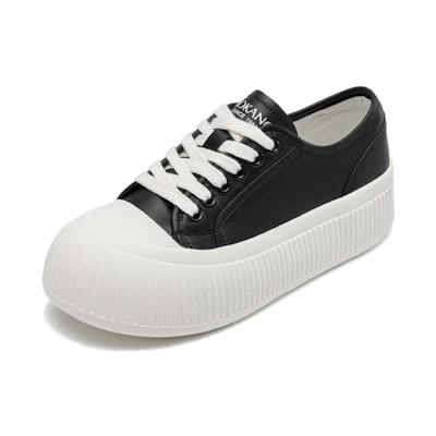(W) Aokang Mid-Top Lace-Up Sneaker 'Black'