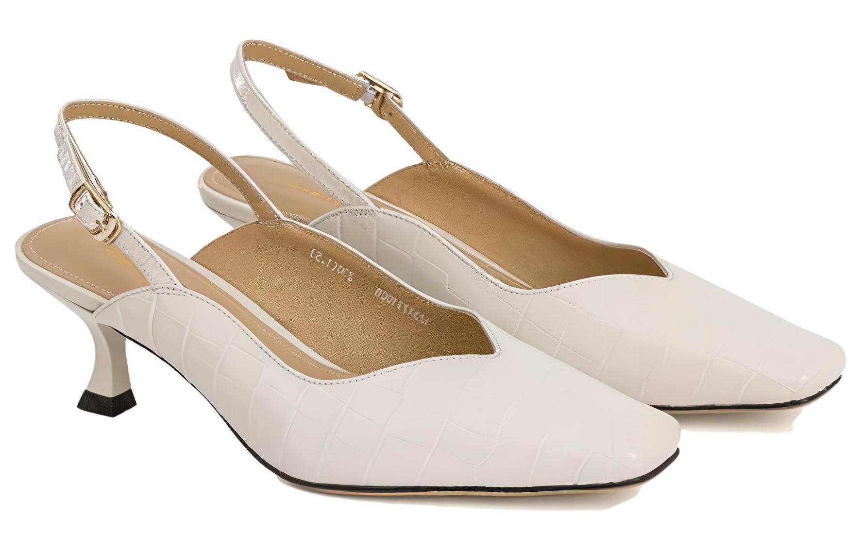 (W) Aokang Pointed Toe CMFT Buckle Stiletto 'Beige' 圖 4
