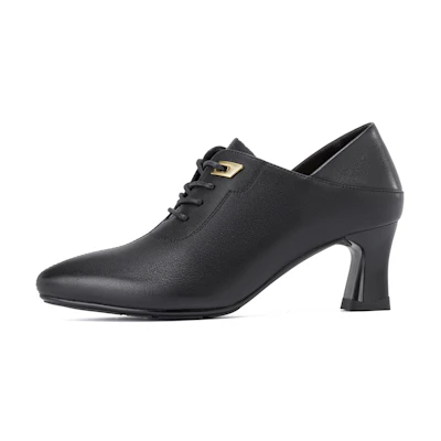 (W) Aokang Pointed Toe Fashion Chunky Heel 'High Heel Ankle Boot'