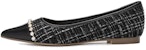 (W) Aokang Kasut Slip-On Hujung Runcing 'Fashion Casual Hitam' 1224211047