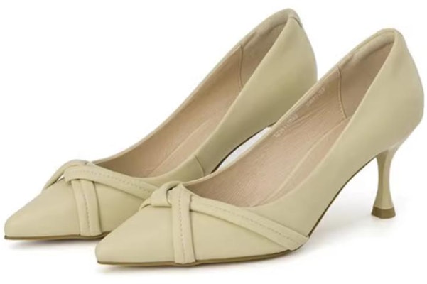 (Women) Aokang Pointed Toe Slip-On Stiletto 'Yellow' 1234111023 Order (Women) Aokang Pointed Toe Slip-On Stiletto 'Yellow' 1234111023
