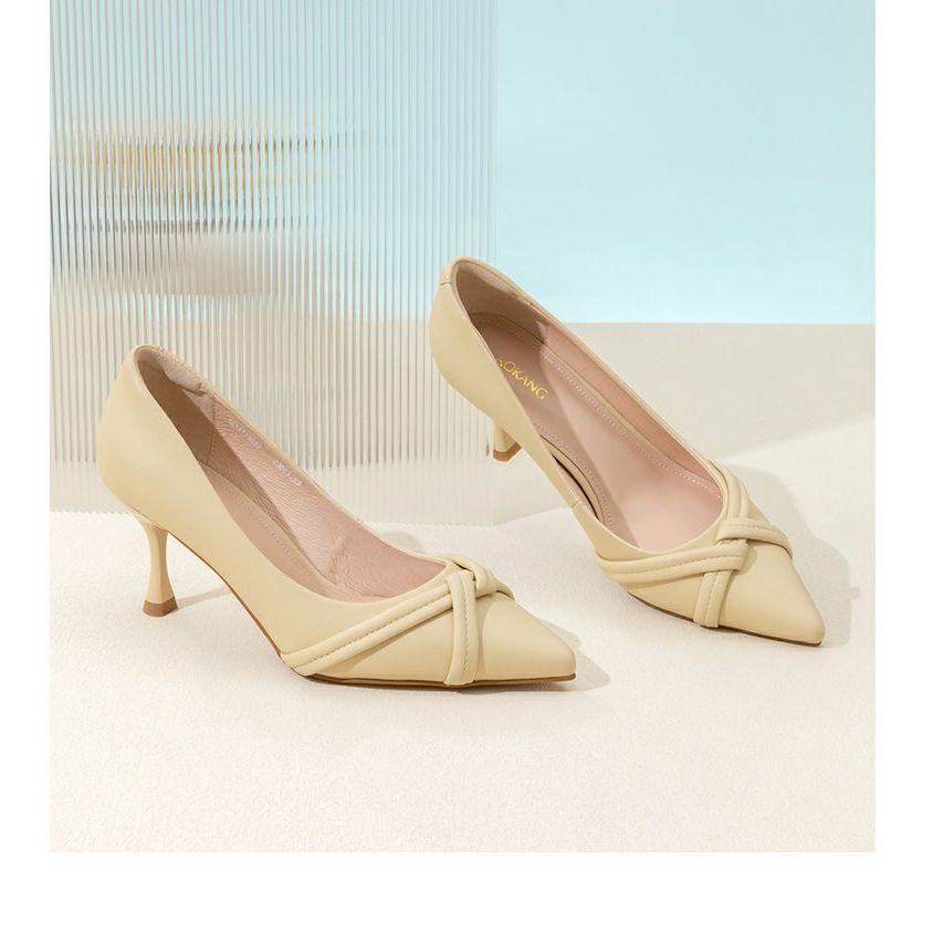 Shop (W) 아오캉 포인티드 슬립온 옐로우 스틸레토 1234111023