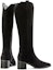 Shop (Women) Aokang Pointed Toe Zip-up High Boots 'Black' 1224911008