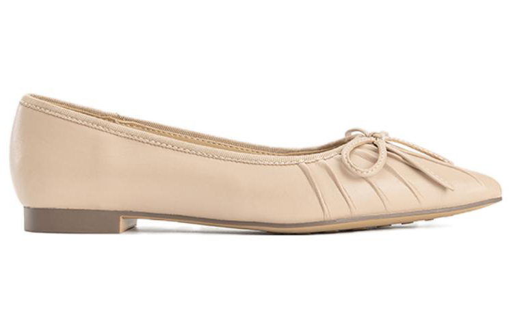 Order (W) Mocasines Casuales Punta Redonda de PU Color Albaricoque Aokang 1234111039