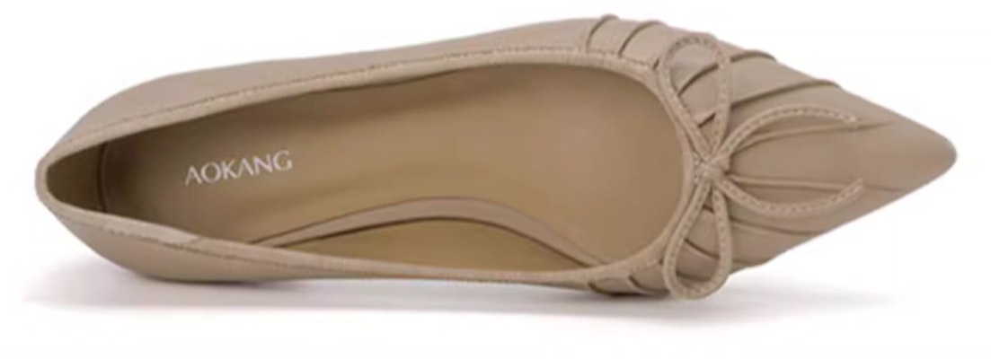 (W) 奥康PU杏色尖头休闲乐福鞋 1234111039 Shop (W) 奥康PU杏色尖头休闲乐福鞋 1234111039