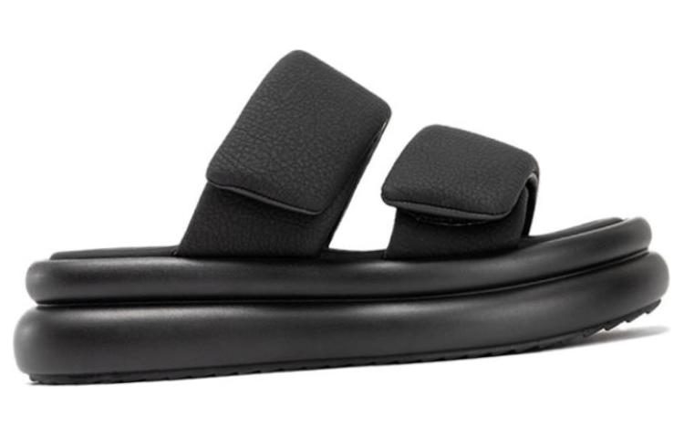 Order (W) 奥康 PU '黑色单带拖鞋' 1234821121