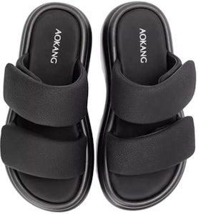 (W) Aokang PU 'Sandal Satu Tali Hitam' 1234821121 Lookbook (W) Aokang PU 'Sandal Satu Tali Hitam' 1234821121