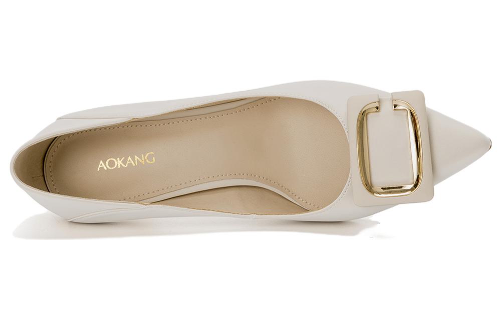 (W) Aokang PU 'CMFT Casual Stiletto High Heels 7cm White' 圖 4