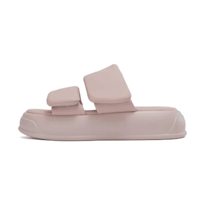 (W) Aokang PU 'Pink Casual Fashion Slides'