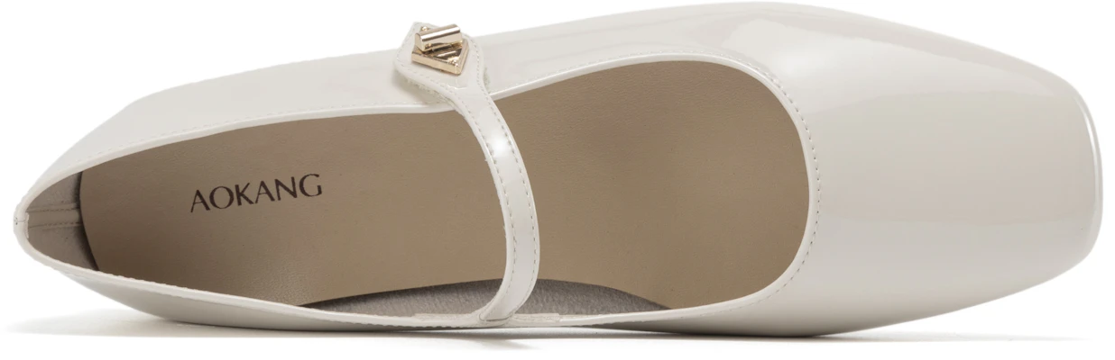 (W) Aokang PU Kasual Flats 'Beige' 'French Elegance Mary Jane' 1234211092 Lookbook (W) Aokang PU Kasual Flats 'Beige' 'French Elegance Mary Jane' 1234211092