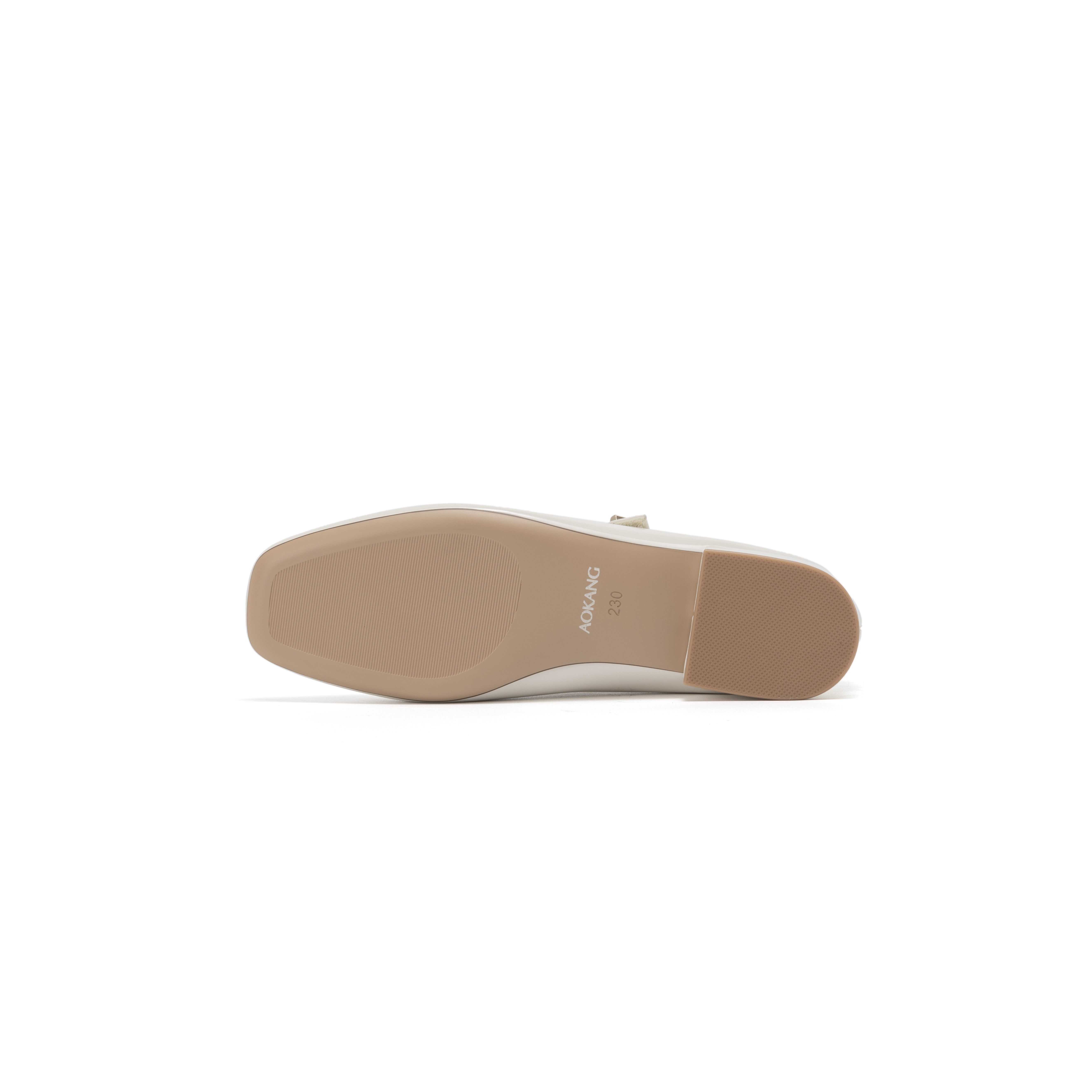 Shop (W) Aokang PU Kasual Flats 'Beige' 'French Elegance Mary Jane' 1234211092