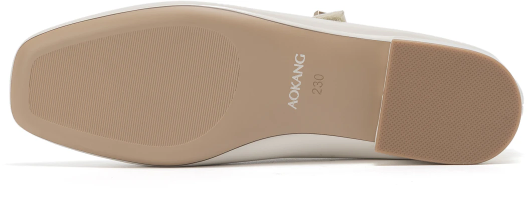 (W) Aokang PU Kasual Flats 'Beige' 'French Elegance Mary Jane' 1234211092 Shop (W) Aokang PU Kasual Flats 'Beige' 'French Elegance Mary Jane' 1234211092
