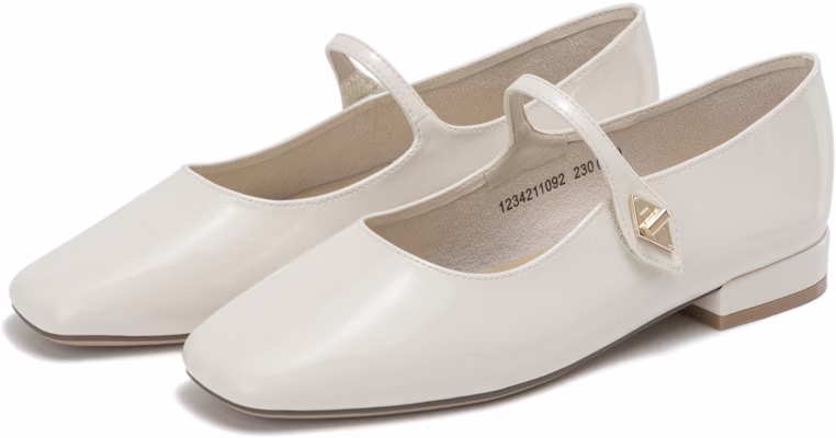 (W) Aokang PU Kasual Flats 'Beige' 'French Elegance Mary Jane' 1234211092 Details for (W) Aokang PU Kasual Flats 'Beige' 'French Elegance Mary Jane' 1234211092