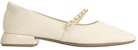 (Women) Aokang PU Casual Flats 'Beige Square Toe Slip-On' 1234111045