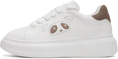 (Women) AOKANG PU Casual Low-Top Sneakers White Brown 1242322096 (Women) AOKANG PU Casual Low-Top Sneakers White Brown 1242322096