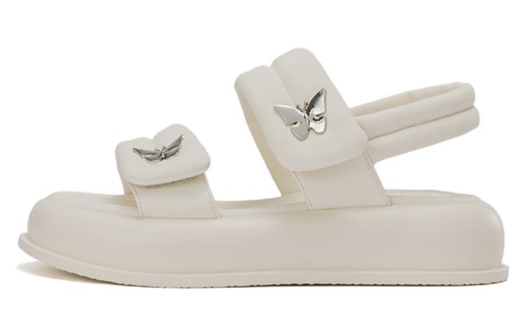 (W) Aokang PU Casual Versatile Sandals 'Beige'