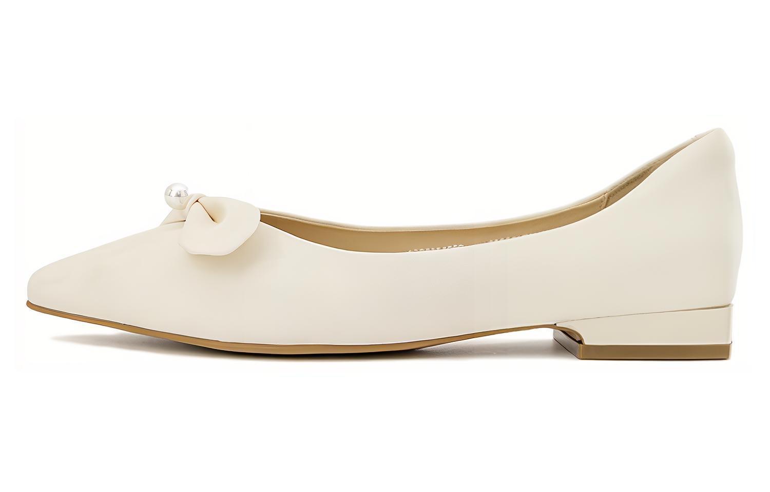 (Women) Aokang PU Comfort Slip-On Casual Shoes 'Beige' 1234111008