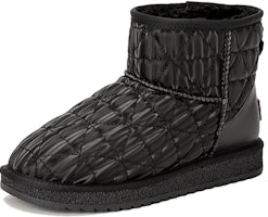 (Women) Aokang PU Fashion Round Toe Mid-Calf Snow Boots 'Black' 1224021003 (Women) Aokang PU Fashion Round Toe Mid-Calf Snow Boots 'Black' 1224021003