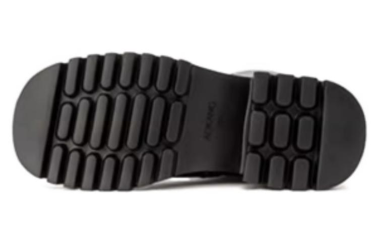 (W) Aokang PU Lace-up Round Toe High-Top 'Black Martin Boots' 圖 5