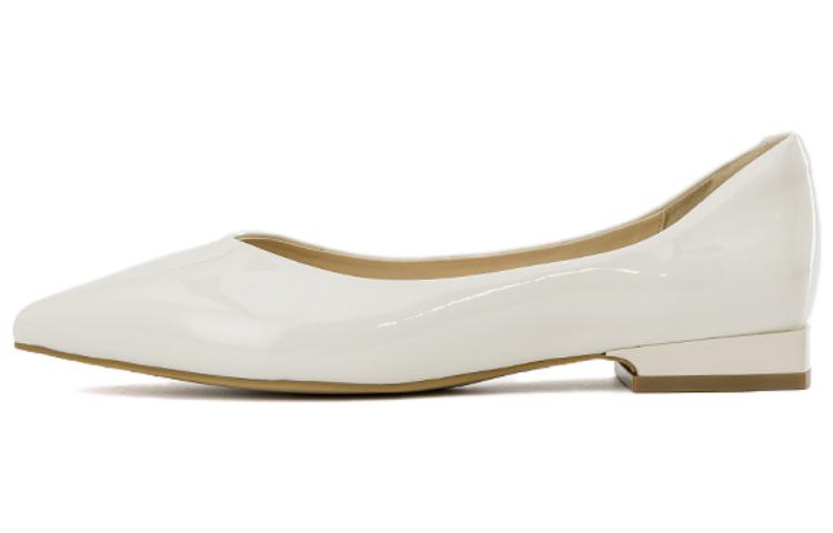 (Women) Aokang PU Pointed Toe Slip-On 'Beige' 1234111003