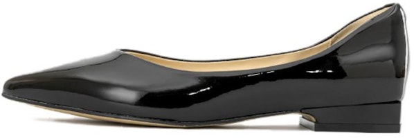 (Women) Aokang PU Pointed Toe Slip-On 'Black Casual Flat' 1234111002 (Women) Aokang PU Pointed Toe Slip-On 'Black Casual Flat' 1234111002