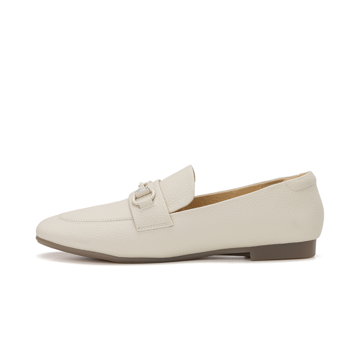 (Women) Aokang PU Round Toe Comfort Slip-On Casual Shoes 'Beige' T224424009