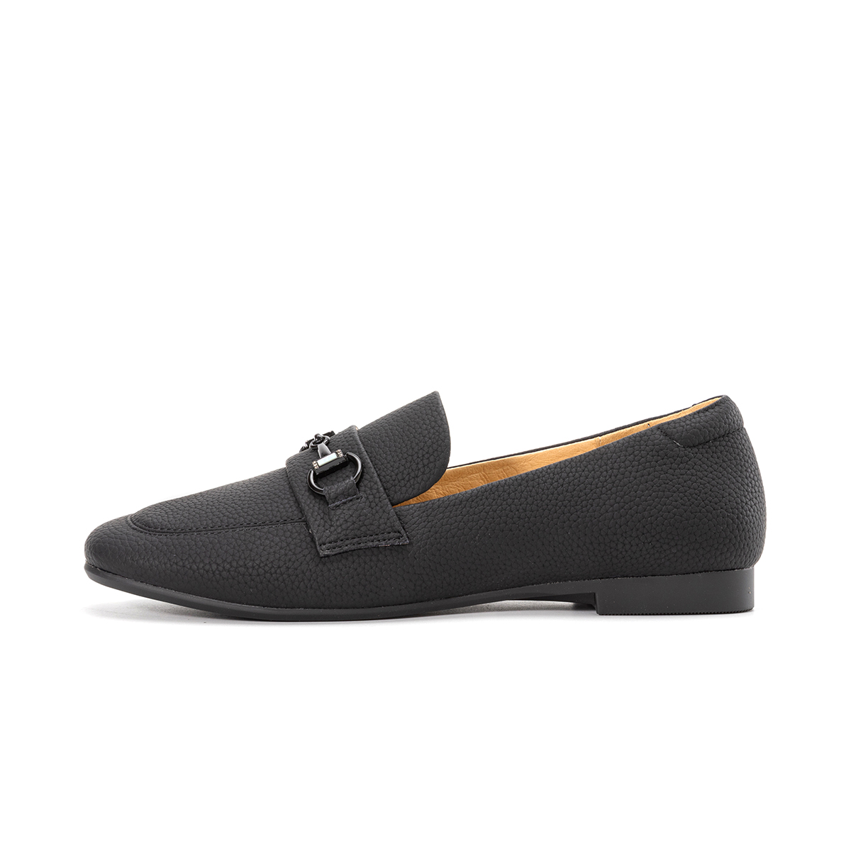 (W) Aokang PU Round Toe CMFT Slip-On Casual Flats 'Black'