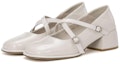 Lookbook (W) 奥康PU方头搭扣粗跟鞋‘米色’ 1224211060
