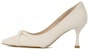 (W) Aokang PU Kasut Stiletto Slip-On Hujung Jepit 'Beige' 1234111022